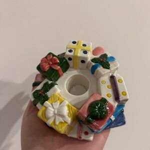 Candleholder -Christmas tree gifts themed